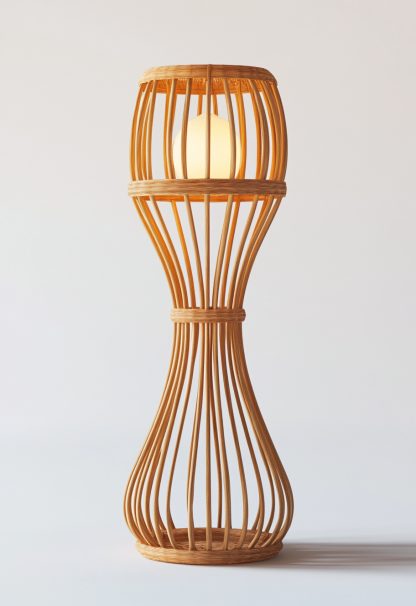 10 Japanese-style floor lamps with a wabi-sabi style and ancient rattan art, designed by creative designers for living rooms, bedrooms, guesthouses and tea rooms - Image 2