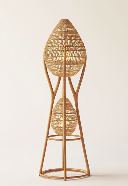 Wabi-sabi style restaurant, rattan weaving floor lamp clothing store, Japanese retro coffee shop, hot pot restaurant, shop catering - Image 8
