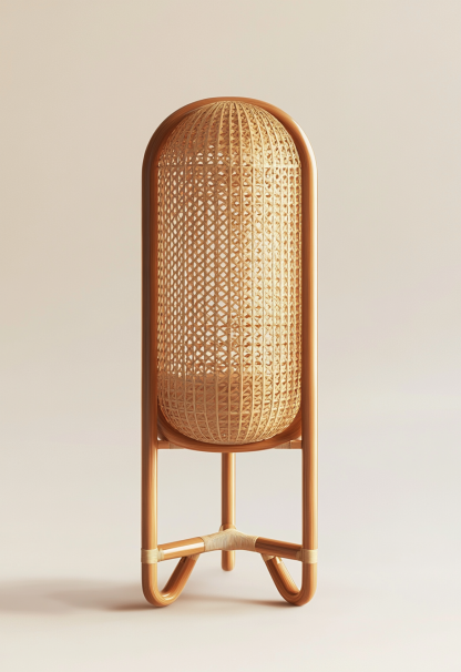 Wabi-sabi style restaurant, rattan weaving floor-standing store, Japanese retro large lamp bedroom, guesthouse decoration, hotel commercial - Image 2