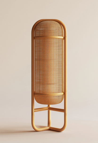 Wabi-sabi style restaurant, rattan weaving floor-standing store, Japanese retro large lamp bedroom, guesthouse decoration, hotel commercial