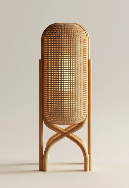 Wabi-sabi style restaurant, rattan weaving floor-standing store, Japanese retro large lamp bedroom, guesthouse decoration, hotel commercial - Image 4