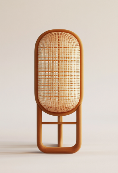 Wabi-sabi style restaurant, rattan weaving floor-standing store, Japanese retro large lamp bedroom, guesthouse decoration, hotel commercial - Image 5