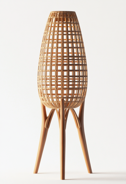 Wabi-sabi style restaurant, rattan weaving floor lamp, tea room lamp, reception shop, bedroom handmade guesthouse, coffee, Japanese fabric - Image 8
