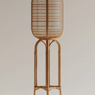 Wabi-sabi style restaurant, wicker weaving floor-standing candlesticks, Japanese retro portable tea room lamps, coffee shop, handmade 1 outdoor