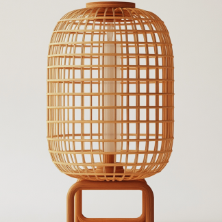 1010 Wabi-sabi style restaurant rattan woven floor lamps, Japanese retro shop, restaurant, hot pot restaurant lamps, tea room lamps