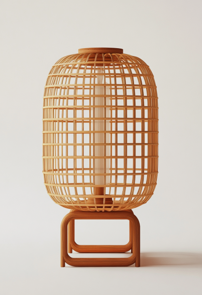 1010 Wabi-sabi style restaurant rattan woven floor lamps, Japanese retro shop, restaurant, hot pot restaurant lamps, tea room lamps
