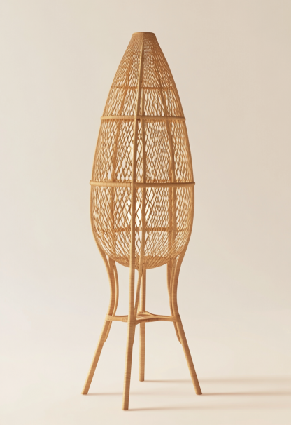 Wabi-sabi style restaurant, rattan weaving floor-standing store, Japanese retro large lamp bedroom, guesthouse decoration, hotel commercial