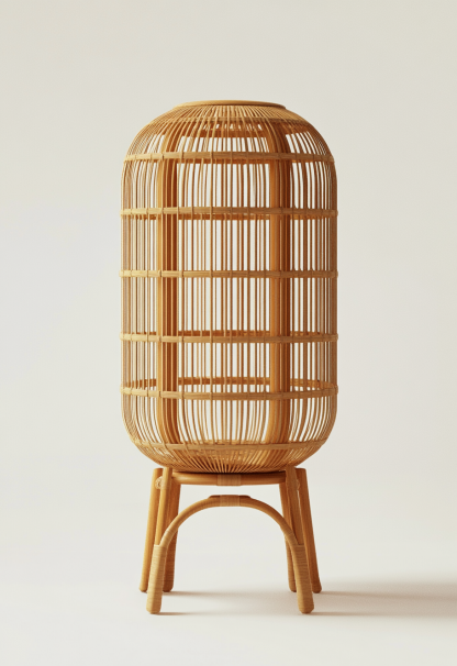 Wabi-sabi style restaurant, rattan weaving floor-standing store, Japanese retro large lamp bedroom, guesthouse decoration, hotel commercial - Image 5