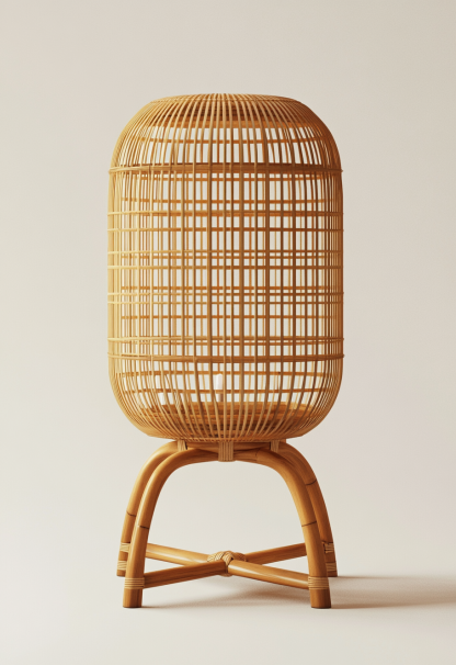 Wabi-sabi style restaurant, rattan weaving floor-standing store, Japanese retro large lamp bedroom, guesthouse decoration, hotel commercial - Image 4