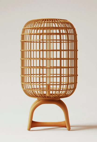 Wabi-sabi style restaurant, rattan weaving floor-standing store, Japanese retro large lamp bedroom, guesthouse decoration, hotel commercial - Image 3