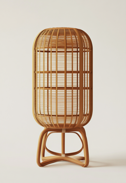 Wabi-sabi style restaurant, rattan weaving floor-standing store, Japanese retro large lamp bedroom, guesthouse decoration, hotel commercial - Image 2