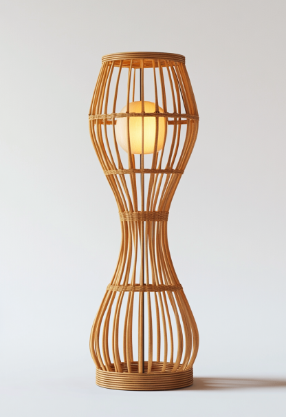 Wabi-sabi style restaurant, rattan weaving floor-standing store, Japanese retro large lamp bedroom, guesthouse decoration, hotel commercial - Image 7