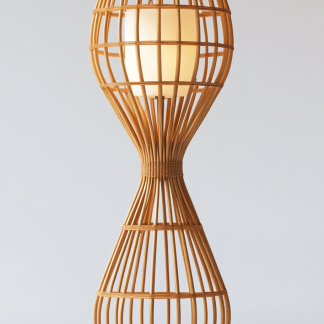 Wabi-sabi style restaurant, rattan weaving floor-standing store, Japanese retro large lamp bedroom, guesthouse decoration, hotel commercial