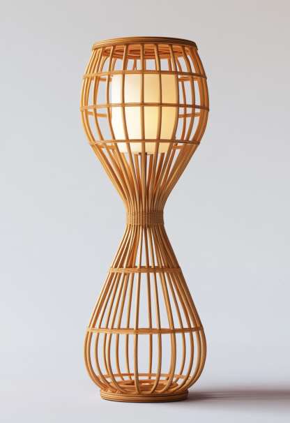Wabi-sabi style restaurant, rattan weaving floor-standing store, Japanese retro large lamp bedroom, guesthouse decoration, hotel commercial