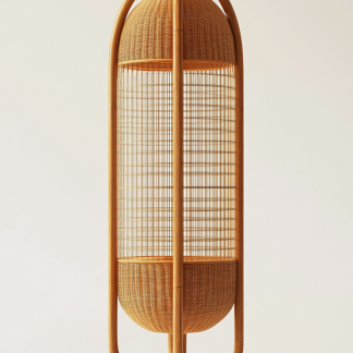 Wabi-sabi style floor lamps, living room sofa beside, bedroom bedside lamps, and traditional Chinese-style atmosphere lighting fixtures for homestays and hotels