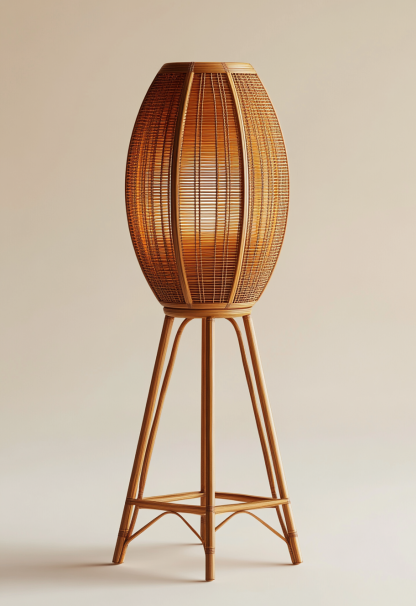 Wabi-sabi style restaurant, rattan weaving floor lamp shop, bedroom hotel, tea room, Japanese retro dining table, guesthouse hotel - Image 3