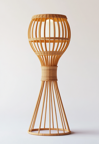 Wabi-sabi style restaurant, wicker woven floor lamps, handcrafted living room, Japanese retro coffee shop, lantern bedroom - Image 8