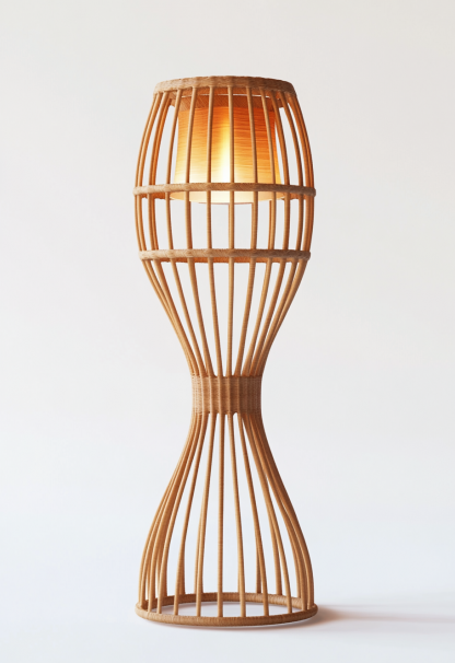 Wabi-sabi style restaurant, wicker woven floor lamps, handcrafted living room, Japanese retro coffee shop, lantern bedroom - Image 7