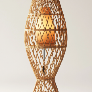 Wabi-sabi style restaurant, wicker weaving floor-standing candlesticks, Japanese retro portable tea room lamps, coffee shop, handmade 1 outdoor
