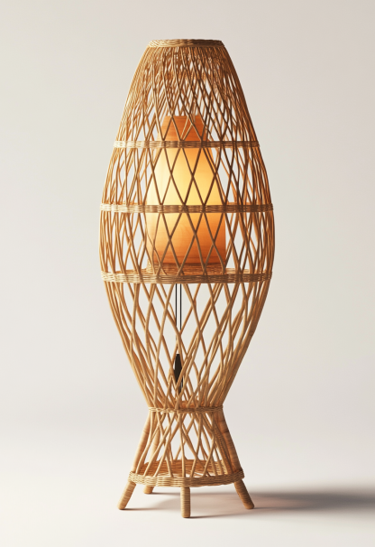 Wabi-sabi style restaurant, wicker weaving floor-standing candlesticks, Japanese retro portable tea room lamps, coffee shop, handmade 1 outdoor