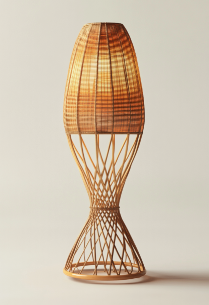 Wabi-sabi style restaurant, wicker weaving floor-standing candlesticks, Japanese retro portable tea room lamps, coffee shop, handmade 1 outdoor - Image 7