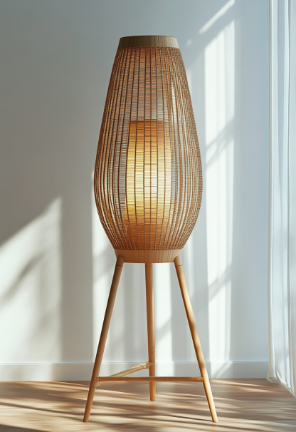 Wabi-sabi style restaurant, rattan weaving floor lamp clothing store, Japanese retro coffee shop, hot pot restaurant, shop catering - Image 4