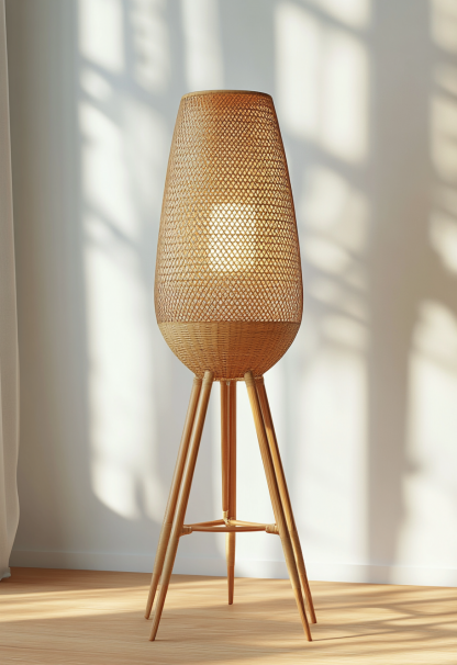 Wabi-sabi style restaurant, rattan weaving floor lamp clothing store, Japanese retro coffee shop, hot pot restaurant, shop catering - Image 3