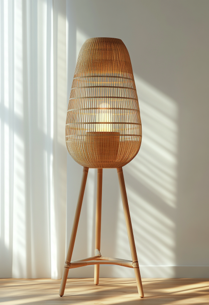 Wabi-sabi style restaurant, rattan weaving floor lamp clothing store, Japanese retro coffee shop, hot pot restaurant, shop catering - Image 2