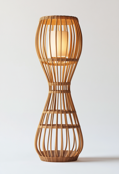 Wabi-sabi style restaurant, rattan weaving floor-standing store, Japanese retro large lamp bedroom, guesthouse decoration, hotel commercial - Image 8