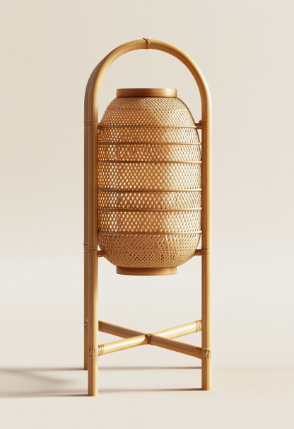 Wabi-sabi style restaurant, rattan weaving floor-standing store, Japanese retro large lamp bedroom, guesthouse decoration, hotel commercial - Image 7