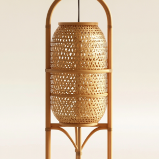 Wabi-sabi style restaurant, rattan weaving floor-standing store, Japanese retro large lamp bedroom, guesthouse decoration, hotel commercial