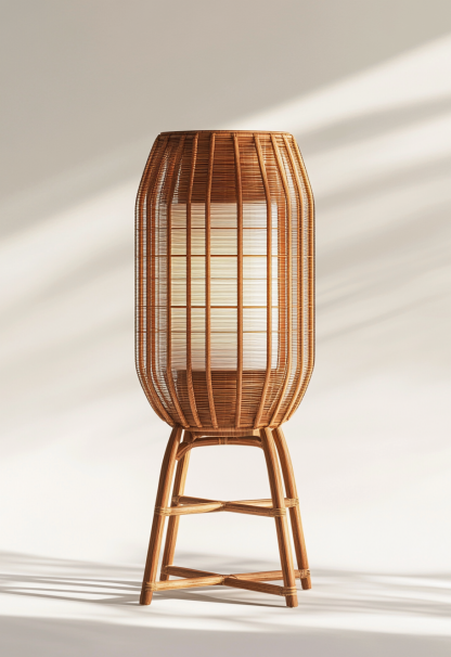 10 Wabi-sabi style restaurant rattan woven chandelier, Japanese retro shop restaurant hot pot restaurant lamp, Zen tea room lamp - Image 5