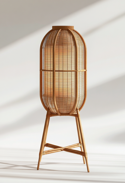 10 Wabi-sabi style restaurant rattan woven chandelier, Japanese retro shop restaurant hot pot restaurant lamp, Zen tea room lamp - Image 3
