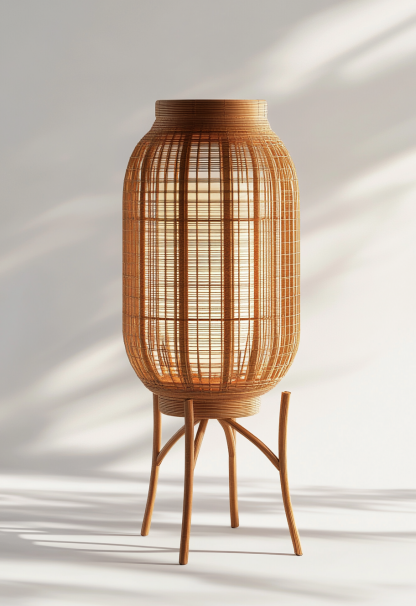 10 Wabi-sabi style restaurant rattan woven chandelier, Japanese retro shop restaurant hot pot restaurant lamp, Zen tea room lamp - Image 2