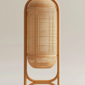 Wabi-sabi style restaurant, rattan weaving floor lamp, homestay, Japanese retro outdoor tea room, bedroom, hot pot restaurant, new Chinese style