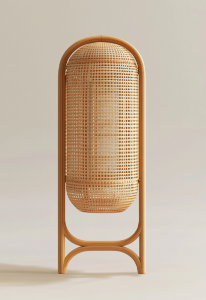 Wabi-sabi style restaurant, rattan weaving floor lamp, homestay, Japanese retro outdoor tea room, bedroom, hot pot restaurant, new Chinese style