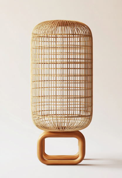 Wabi-sabi style restaurant, rattan weaving floor-standing store, Japanese retro large lamp bedroom, guesthouse decoration, hotel commercial - Image 7