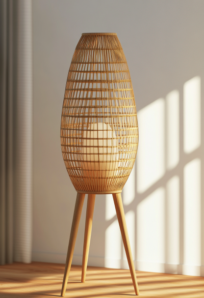 Wabi-sabi style restaurant, rattan weaving floor-standing store, Japanese retro large lamp bedroom, guesthouse decoration, hotel commercial - Image 9