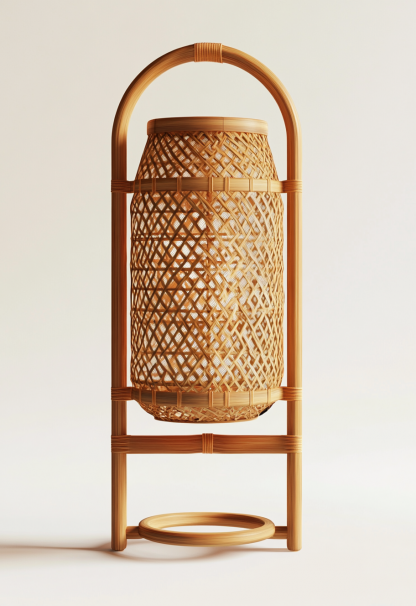 10 Japanese-style floor lamps with a wabi-sabi style and ancient rattan art, designed by creative designers for living rooms, bedrooms, guesthouses and tea rooms - Image 8