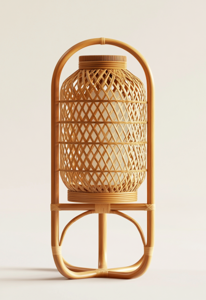 10 Japanese-style floor lamps with a wabi-sabi style and ancient rattan art, designed by creative designers for living rooms, bedrooms, guesthouses and tea rooms - Image 7