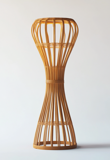 Wabi-sabi style restaurant, wicker woven floor lamps, handcrafted living room, Japanese retro coffee shop, lantern bedroom - Image 4