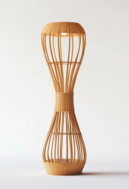 Wabi-sabi style restaurant, wicker woven floor lamps, handcrafted living room, Japanese retro coffee shop, lantern bedroom - Image 2