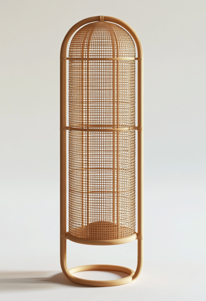 1010 Wabi-sabi style restaurant rattan woven floor lamps, Japanese retro shop, restaurant, hot pot restaurant lamps, tea room lamps - Image 2