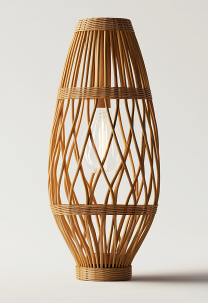Wabi-sabi style restaurant, wicker woven floor lamp shop, Japanese fabric decorative items, coffee shop, bedroom handmade - Image 8