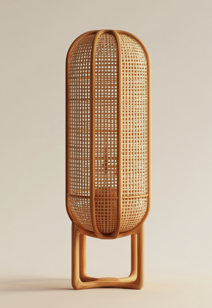 Wabi-sabi style restaurant, rattan weaving floor lamp, tea room lamp, reception shop, bedroom handmade guesthouse, coffee, Japanese fabric - Image 7