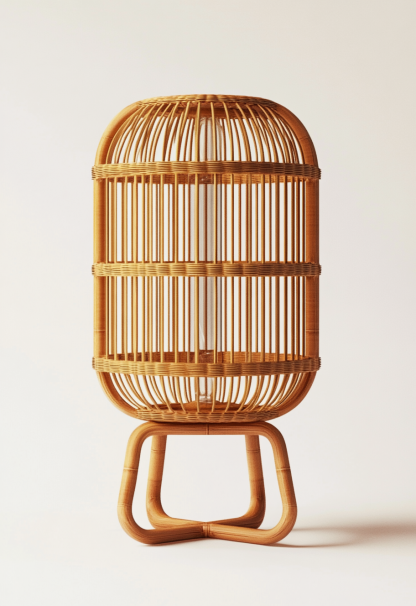 Wabi-sabi style restaurant, rattan weaving floor-standing store, Japanese retro large lamp bedroom, guesthouse decoration, hotel commercial - Image 7