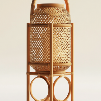 Wabi-sabi style restaurant, rattan weaving floor lamp clothing store, Japanese retro coffee shop, hot pot restaurant, shop catering