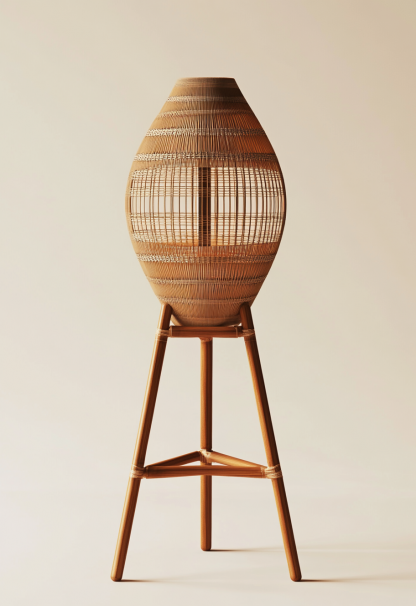 10 Wabi-sabi style restaurant rattan woven chandelier, Japanese retro shop restaurant hot pot restaurant lamp, Zen tea room lamp - Image 9