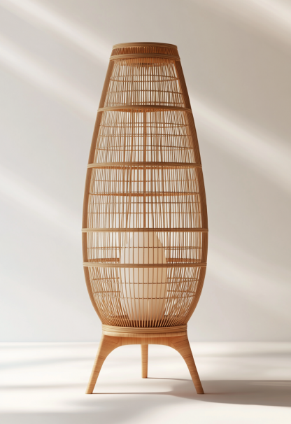 Wabi-sabi style restaurant, wicker weaving floor-standing candlesticks, Japanese retro portable tea room lamps, coffee shop, handmade 1 outdoor