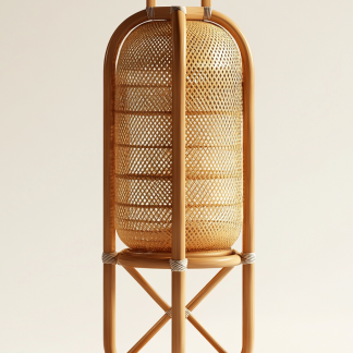 Wabi-sabi style floor lamps, living room sofa beside, bedroom bedside lamps, and traditional Chinese-style atmosphere lighting fixtures for homestays and hotels